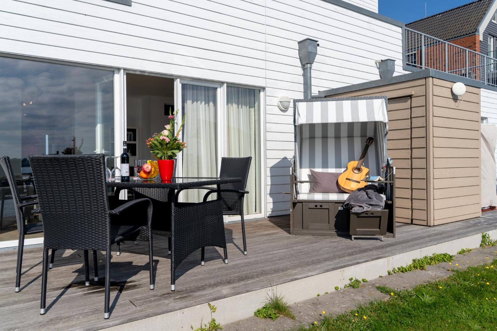 3-Zi-Ferienwohnung BRIGANTINE 33 Wasserblick, Sauna, Whirlpool by Seeblick Ferien Olpenitz Exterior foto