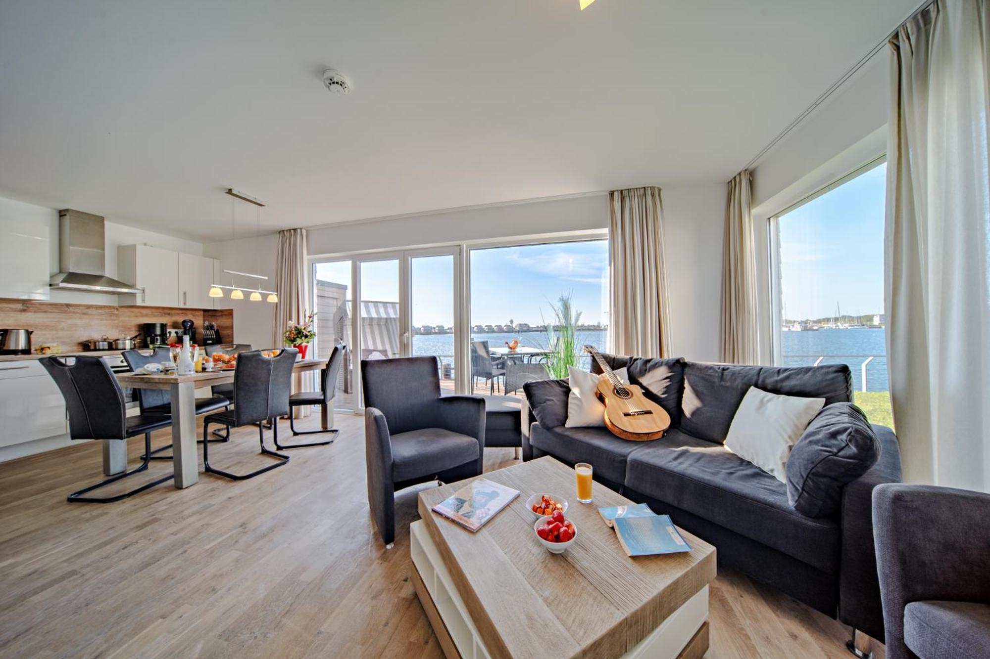 3-Zi-Ferienwohnung BRIGANTINE 33 Wasserblick, Sauna, Whirlpool by Seeblick Ferien Olpenitz Exterior foto